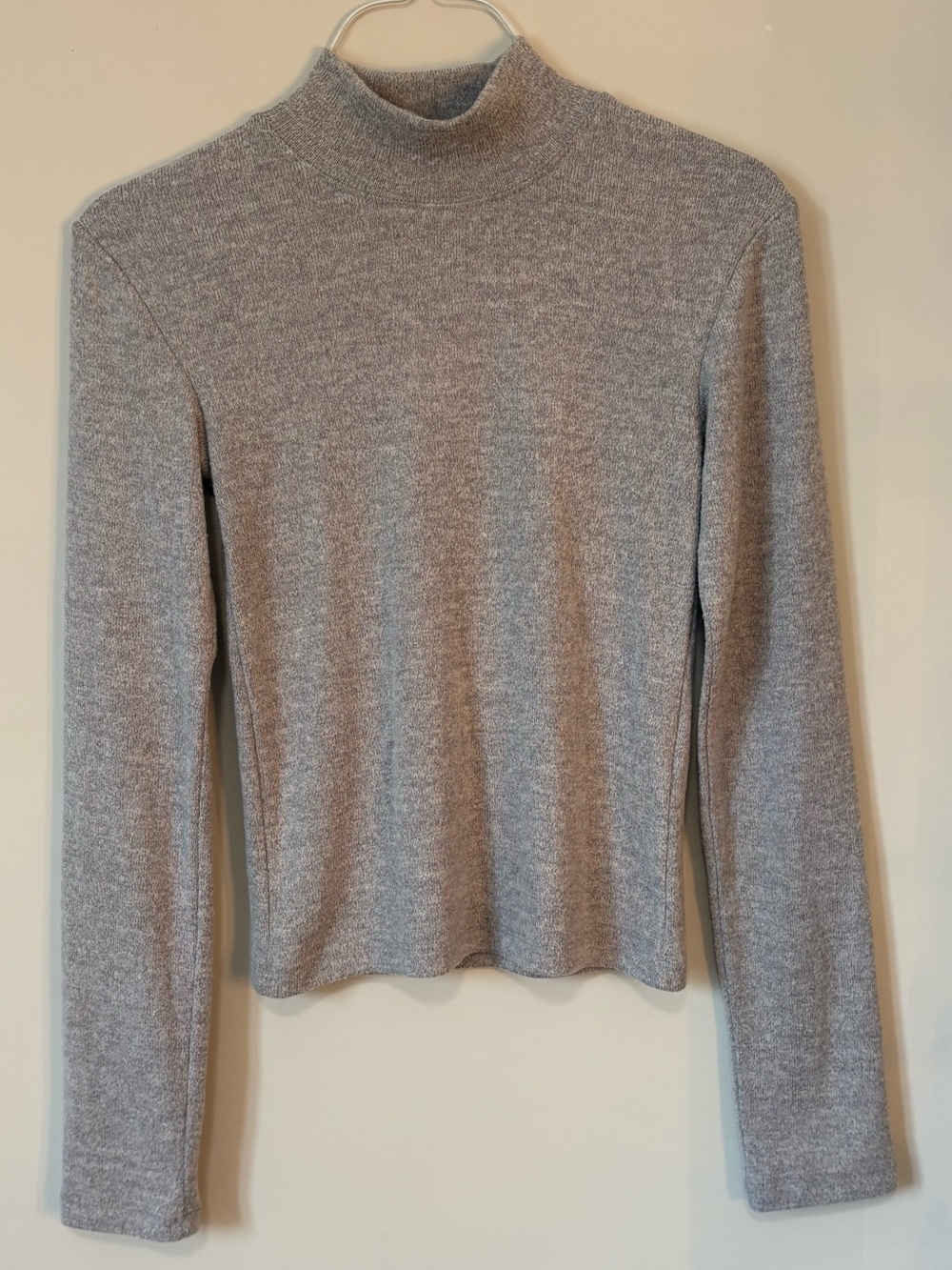Zara Light Heather Gray Turtleneck Sweater🩶